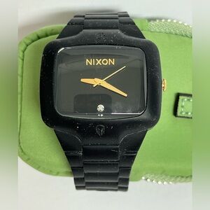 Nixon The Rubber Player Black Square Dial Quartz Japan Movt Limited Edition